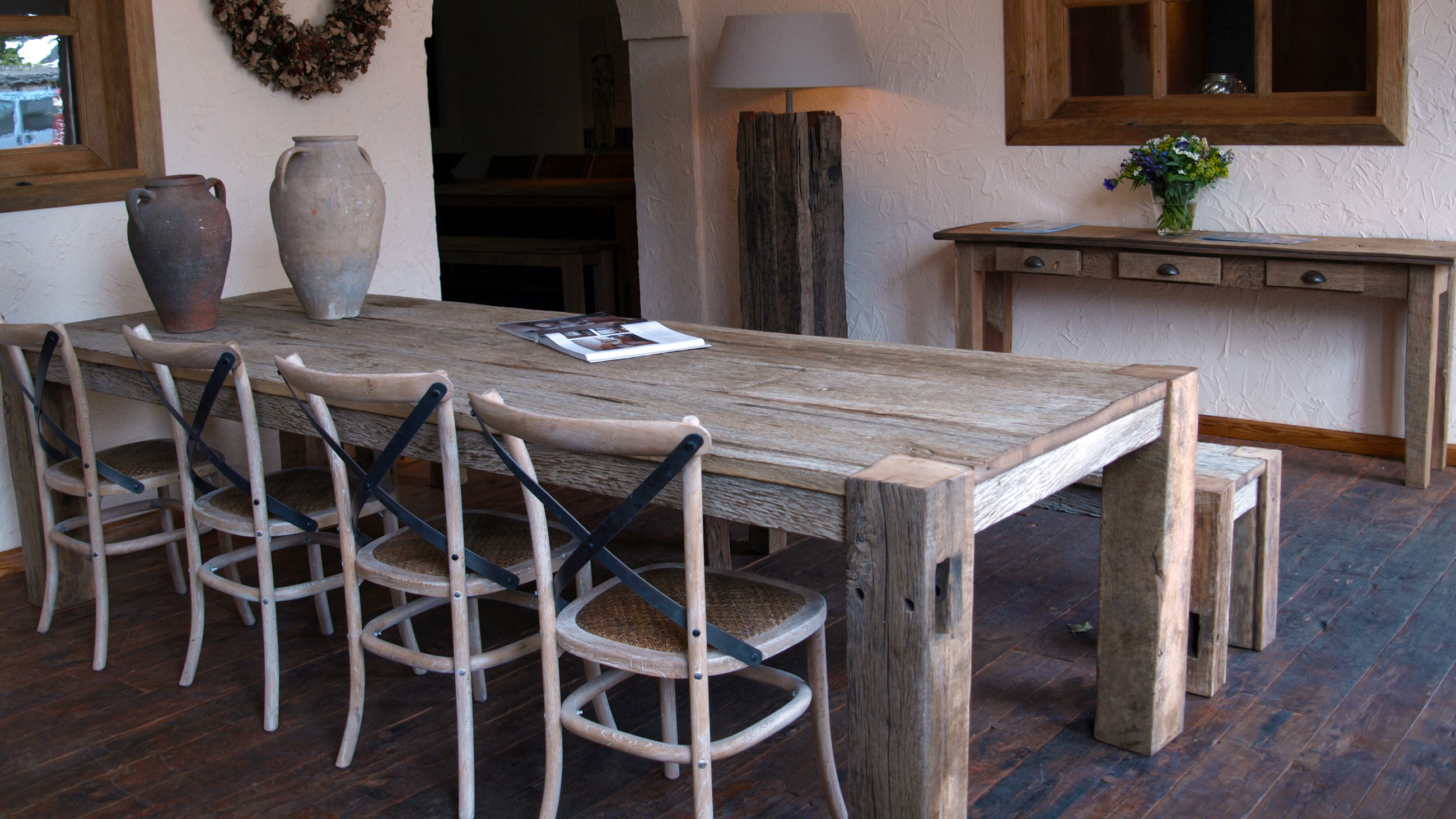 Landelijke oud eiken tafel Gebroeders De Ruiter